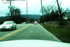 国外一辆警车按喇叭惹怒了狗，狗把警车咬成这样了！袭警了知道么图片