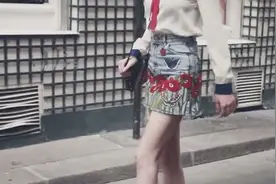 施诗巴黎高定时装周视频——街拍图片