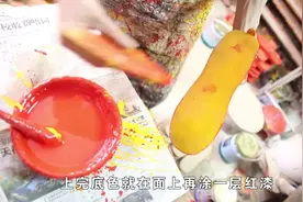 红漆描花木屐，新的生活从这里开始图片