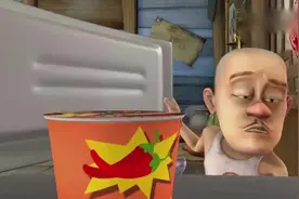 熊出没：光头强吃泡面被熊熊发现了，守了一夜要抓光头强视频封面