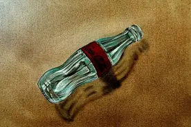 动手绘制的可乐瓶，不错哦图片