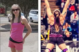 英弱女子猛练18个月变成国际举重冠军图片