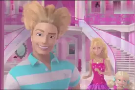 芭比之梦想豪宅：芭比和男朋友肯去约会，肯的发型好特别！