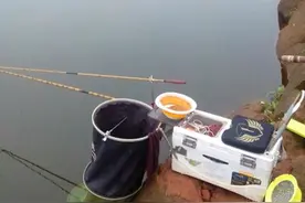 用并继杆钓鱼，手感不是一般好图片