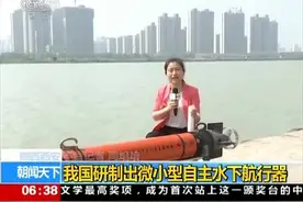 我国成功研制出微小型自主水下航行器图片