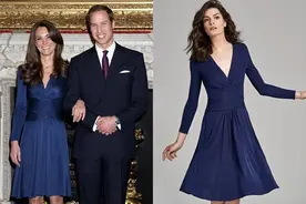 王妃 Kate Middleton 的订婚蓝裙再度推出，这次价格令人超心动！图片