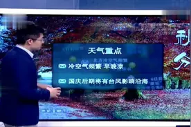 中央台：国庆1-7号天气展望，节日后期台风可能影响我国沿海