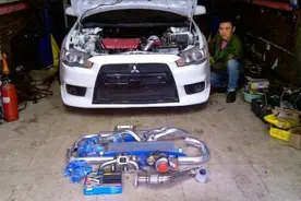 改车神车三菱翼神轿车，让车主直接改装动力系统图片