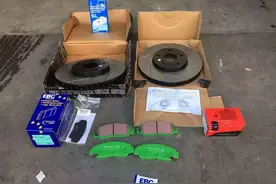 奥德赛升级ST高碳钢划线刹车碟、EBC、耐磨士刹车皮图片