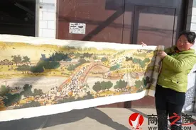 膜拜！商洛一巧妇3年绣成6米长清明上河图图片