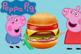 小猪佩奇和猪爸爸制作美味的汉堡图片