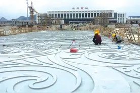 安顺高铁西站造型似瀑布 施工进入最后阶段图片