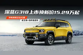 纯电续航比BJ40高/配空悬+后桥差速锁 深蓝G318换新价15.29万起
