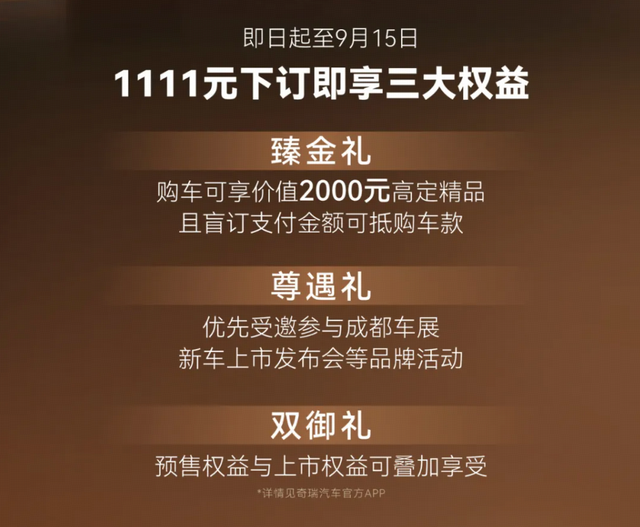奇瑞风云T11开启盲订