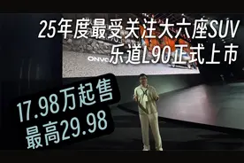 乐道L90正式上市  17.98万起售  最高29.98万