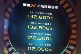 售价11.28万元起，吉利博越X正式上市图片