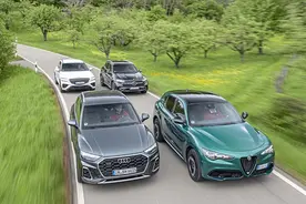 阿尔法·罗密欧Stelvio、奥迪Q5、捷尼赛思GV70和奔驰GLC图片