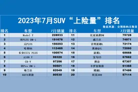 官宣！1-7月SUV销量排名出炉：1-436名，哈弗H6破10万，逍客第26图片