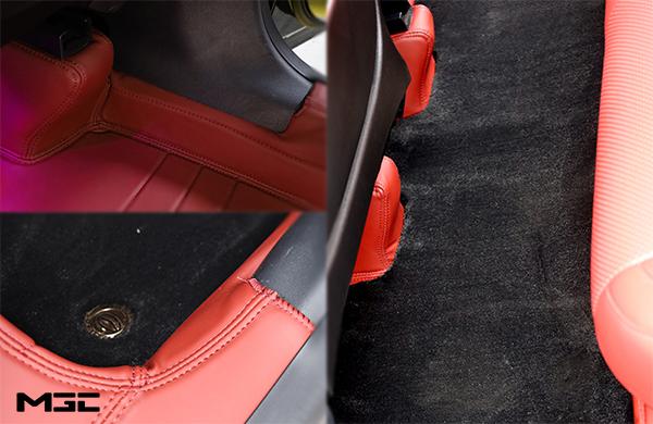 MODEL 3金属拉丝灰改色 特斯拉全包脚垫安装