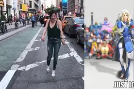 《守望先锋》中的配音演员模仿各自配音角色在跳游戏中的舞蹈