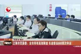 上海市交通委：全市所有高架限速，长途客运600班次停运视频封面