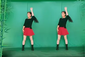 网络热歌广场舞《甜甜甜》很火很流行，DJ版，正背面演跳