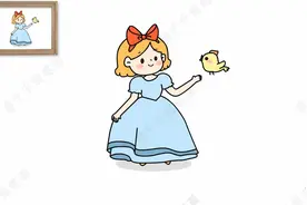 儿童简笔画教程，可爱的卡通公主怎么画视频封面