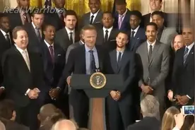 白宫吐槽大会，奥巴马白宫接见金州勇士队！