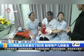 25周就出生体重仅780克 极早早产儿获新生视频封面
