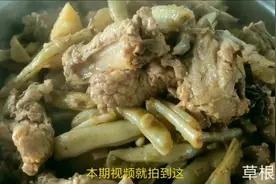 用农村大锅土办法做的排骨呼饼炖豆角，三个字太香了视频封面