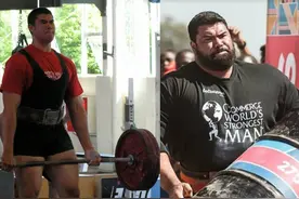 新西兰大力士，硬拉380公斤，深蹲350公斤，能扛着“小汽车”训练图片