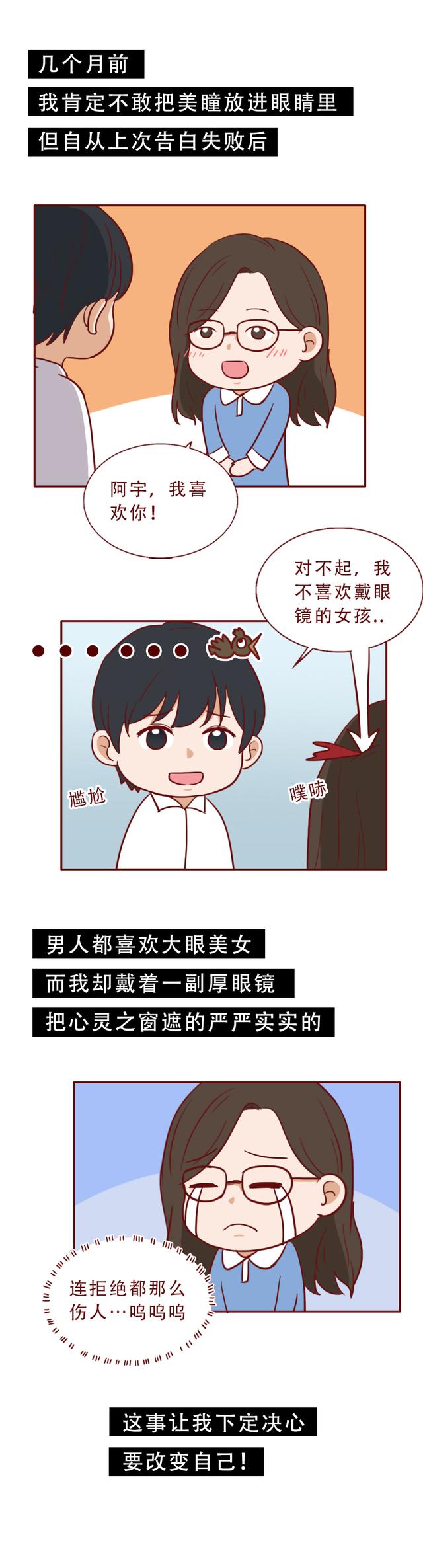 花了500元,女生差点弄瞎自己的眼睛,漫画揭露暴利的美瞳陷阱