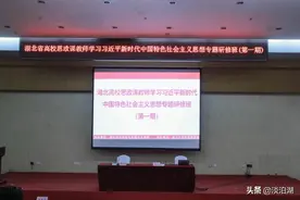 湖北文理学院机械学院王超在全省高校思政课教师研修班上讲课图片