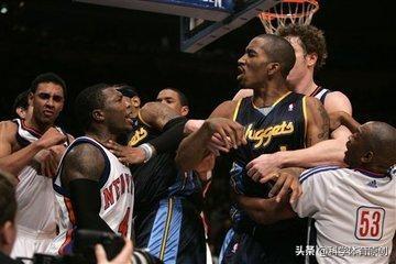 NBA五大斗殴事件，场面激烈，打得面部骨折，脑浆流出，险些丧命