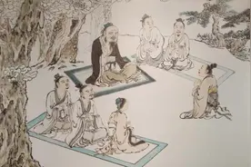 老子、孔子、庄子、孟子、墨子、荀子、韩非子七贤论道图片