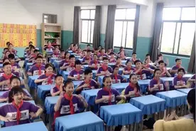 湖南一小学学生课间“跳”律动操走红 老师：想让学生学会快乐、学会幸福图片