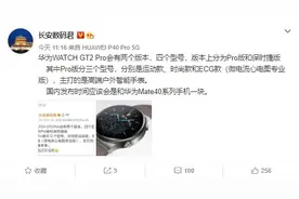 曝华为 WATCH GT2 Pro 将会有两个版本，四个型号图片
