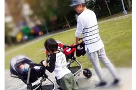 林志颖晒5年前三个儿子，kimi露脸帮忙带弟弟，一双长腿瞩目图片