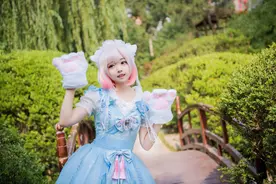 和我一起玩躲猫猫吗？和风招财猫cosplay，真是可爱的小姐姐！图片