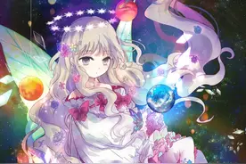 日系动漫风蝴蝶美少女拟人插画图片