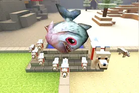 我的世界小丹的狼能一口吞下两米的鱼吗