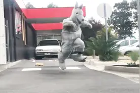 国外街头萌萌的恶搞，扮成卡通人物恶搞路人！视频封面