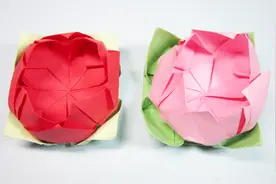 怎样折纸莲花，三分钟学会荷花的折法教程视频封面