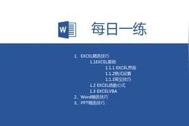 EXCEL每日一练：word自动目录制作