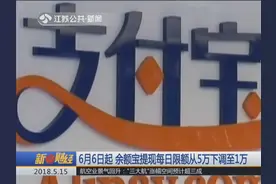 余额宝升级！6月6日起 余额宝提现每日限额从5万下调至1万视频封面