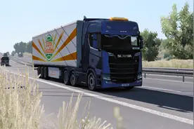 欧卡2：斯堪尼亚卡车上路拉货，许久未开技术有些生疏