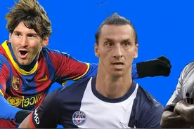 梅西C罗与伊布三人远射进球对比，梅西脚头也是相当硬