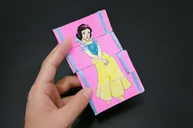 很好玩的白雪公主魔术翻，简单有趣还能变脸，暑假创意手工折纸视频封面