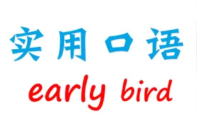 实用英语口语！early bird？早起的鸟有虫吃！