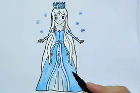 教你画叶罗丽的冰公主简笔画，简单画几下就好了，谁见都喜欢的